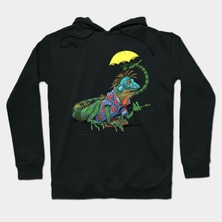 Iguana snorkeling Hoodie